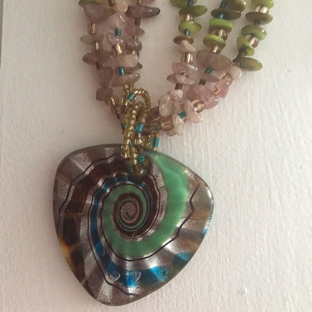 Handmade necklace and earrings set